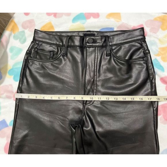 MOTHER The Super Swooner Faux Leather Skinny Pants Size 30 - Picture 10 of 16